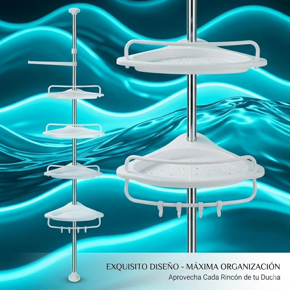 🚿 Esquinero Organizador de Baño: Maximiza tu Espacio con Elegancia 🚿