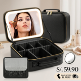 Maletín Neceser Premium para Maquillaje con Espejo y Luz LED