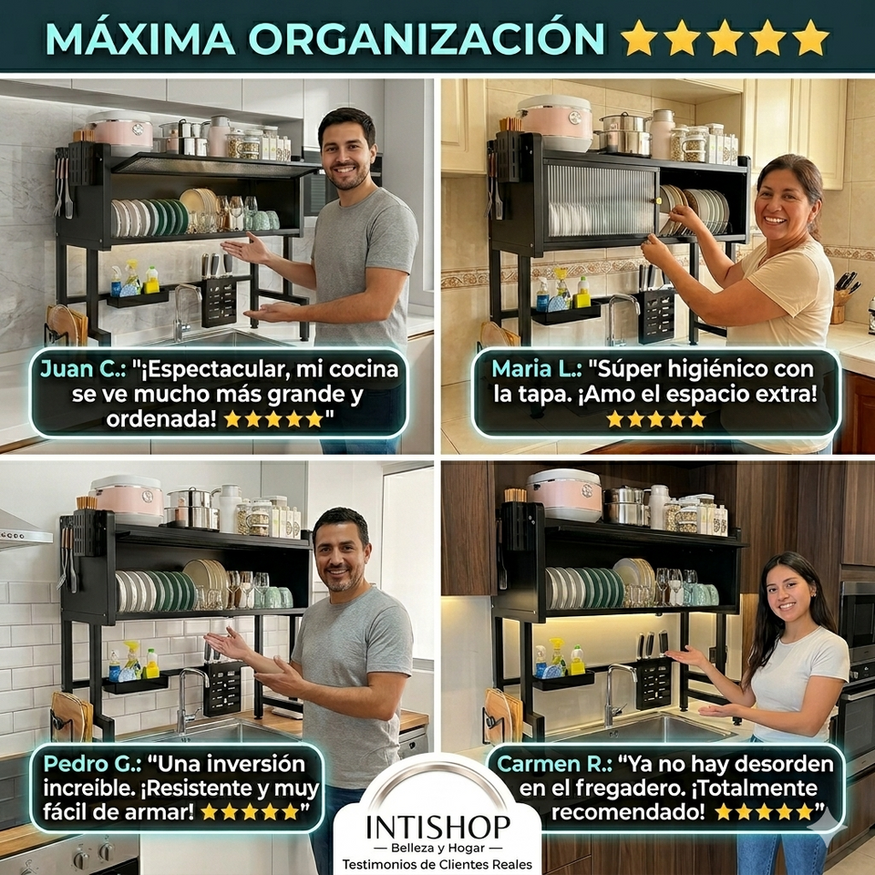 🍽️ Escurridor de Platos Premium con Tapa: La Revolución en tu Cocina 🍽️