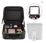Maletín Neceser Premium para Maquillaje con Espejo y Luz LED